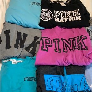 Lot of PINK/Victoria’s Secret hoodies/sweatshirts
